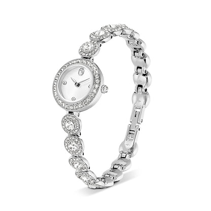 Reloj Una Angelic, Pulsera de cristal, Tono plateado, Acero inoxidable