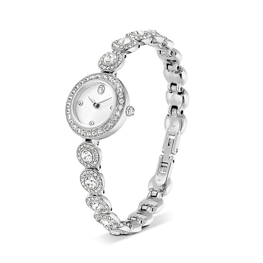 Reloj Una Angelic, Pulsera de cristal, Tono plateado, Acero inoxidable