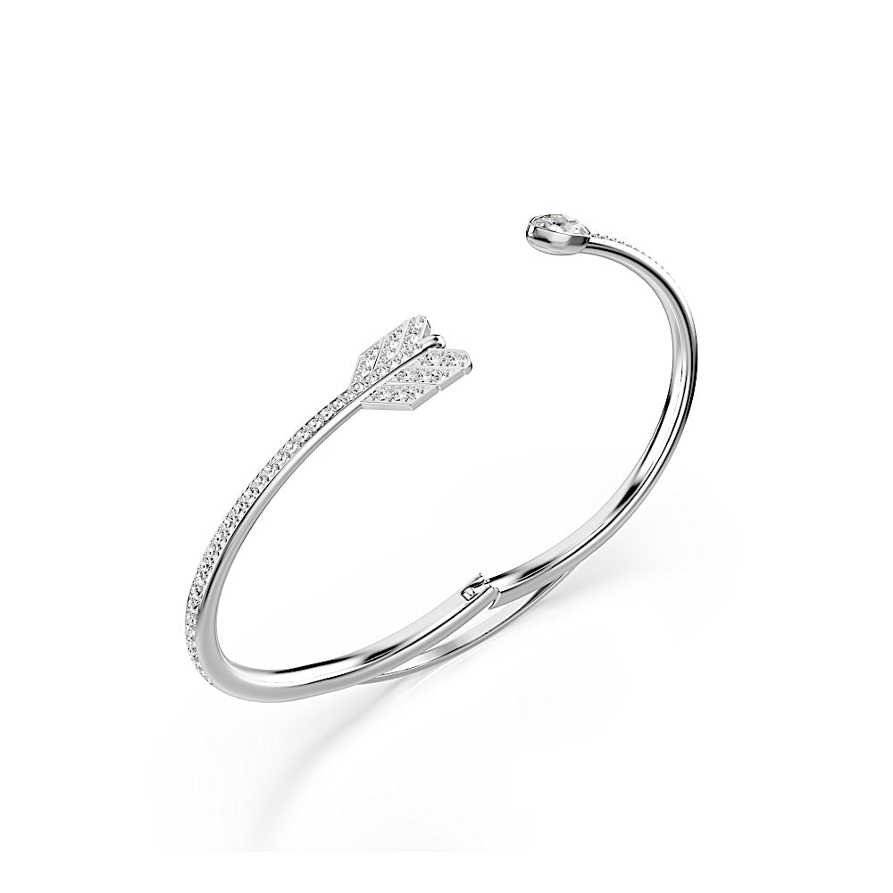 Brazalete Idyllia, Tallas mixtas, Flecha, Blanco, Baño de rodio
