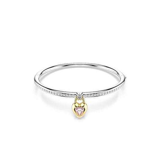 Brazalete Idyllia, Tallas mixtas, Corazón, Rosa, Combinación de acabados metálicos