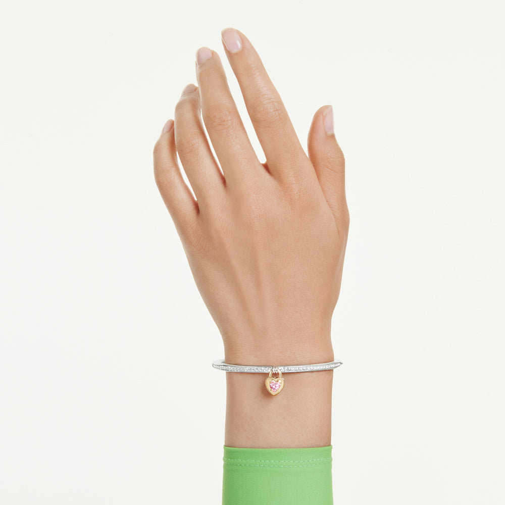 Brazalete Idyllia, Tallas mixtas, Corazón, Rosa, Combinación de acabados metálicos