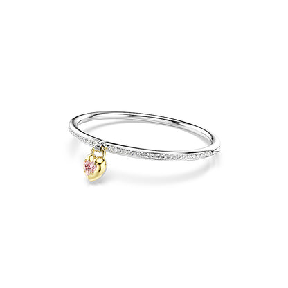 Brazalete Idyllia, Tallas mixtas, Corazón, Rosa, Combinación de acabados metálicos