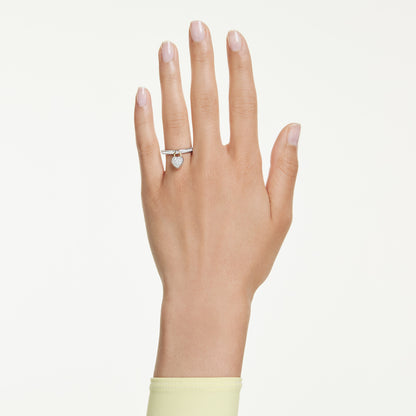 Anillo con motivo Idyllia, Tallas mixtas, Corazón, Rosa, Combinación de acabados metálicos