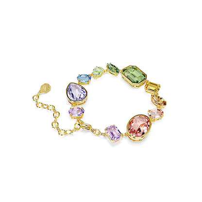 Pulsera Gema, Tallas mixtas, Multicolor, Baño tono oro
