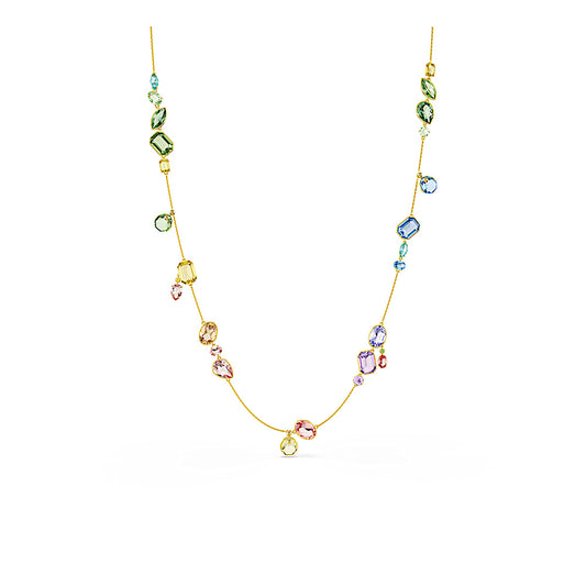 Collar Gema, Tallas mixtas, Multicolor, Baño tono oro