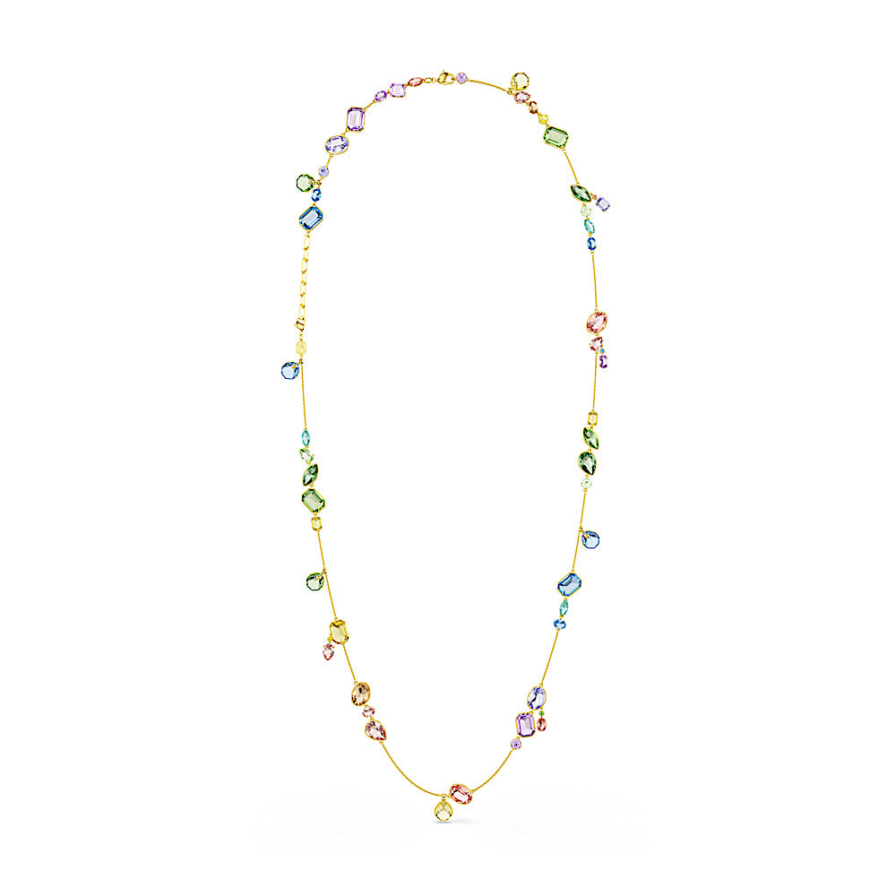 Collar Gema, Tallas mixtas, Multicolor, Baño tono oro