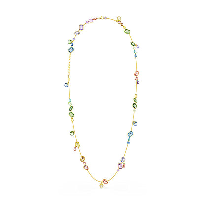 Collar Gema, Tallas mixtas, Multicolor, Baño tono oro