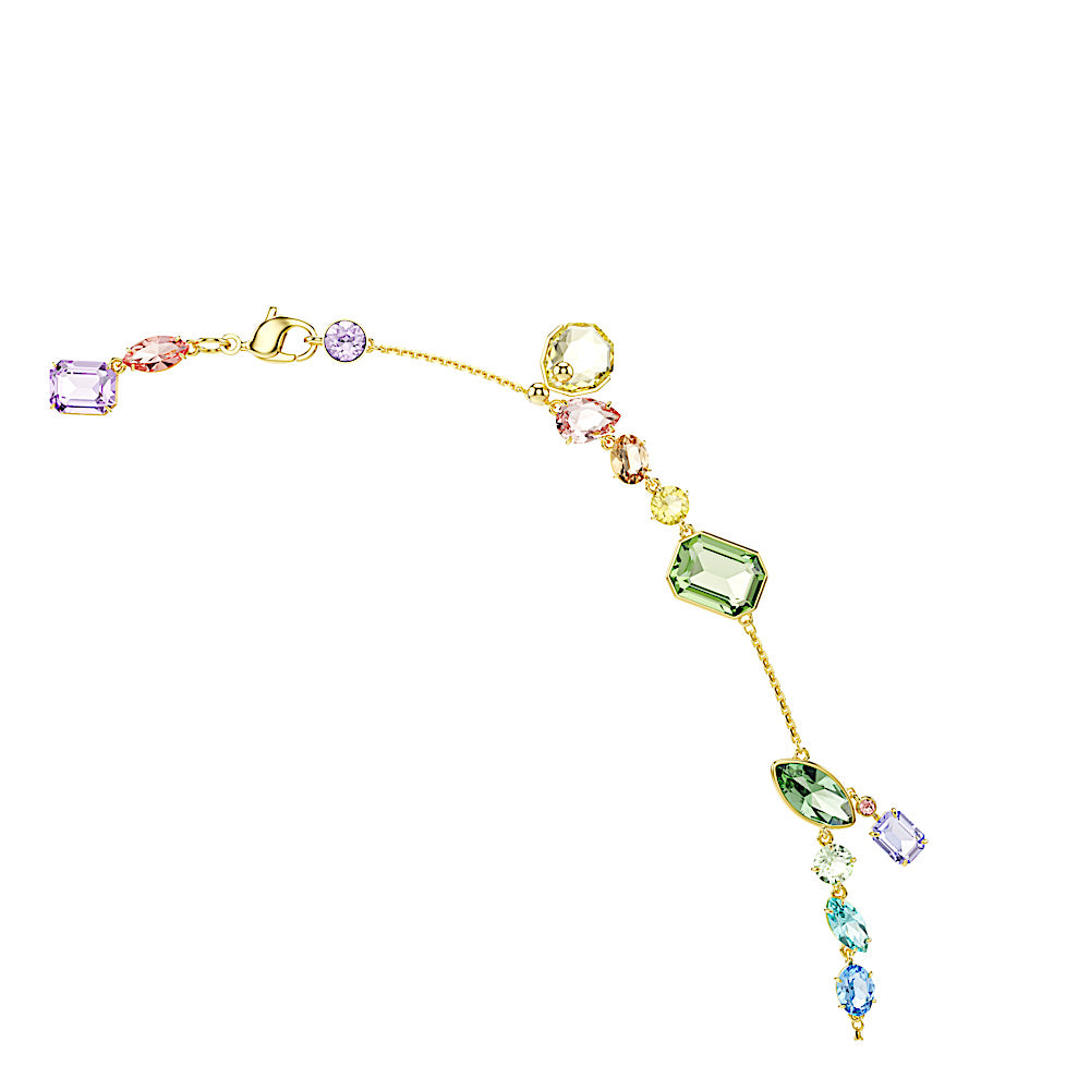 Collar Gema, Tallas mixtas, Multicolor, Baño tono oro