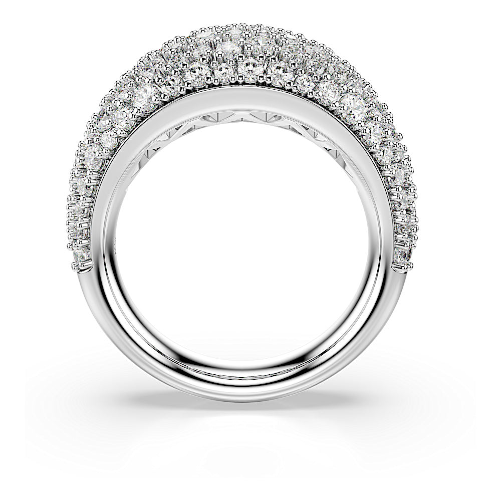 Anillo Sublima, Blanco, Baño de rodio