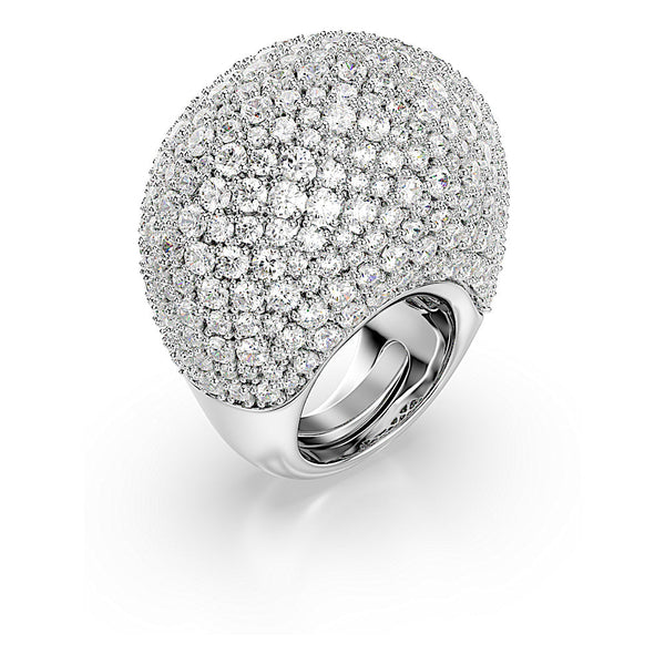 Anillo de cóctel Sublima, Grande, Blanco, Baño de rodio