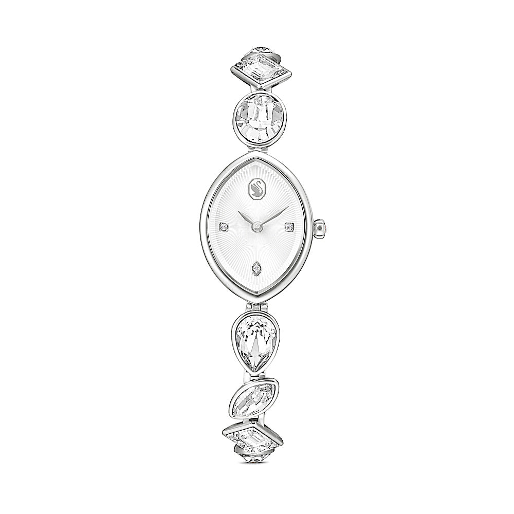 Reloj Gema, Pulsera de cristal, Tono plateado, Acero inoxidable