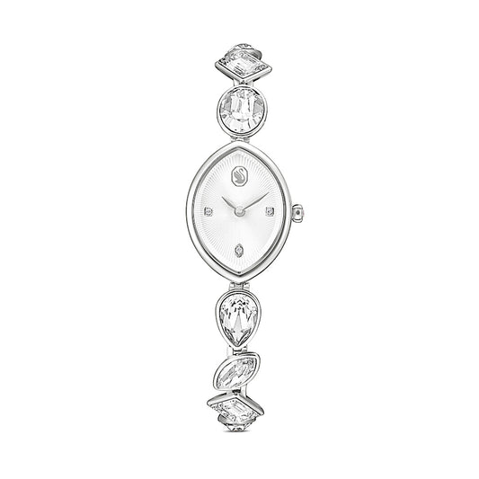 Reloj Gema, Pulsera de cristal, Tono plateado, Acero inoxidable
