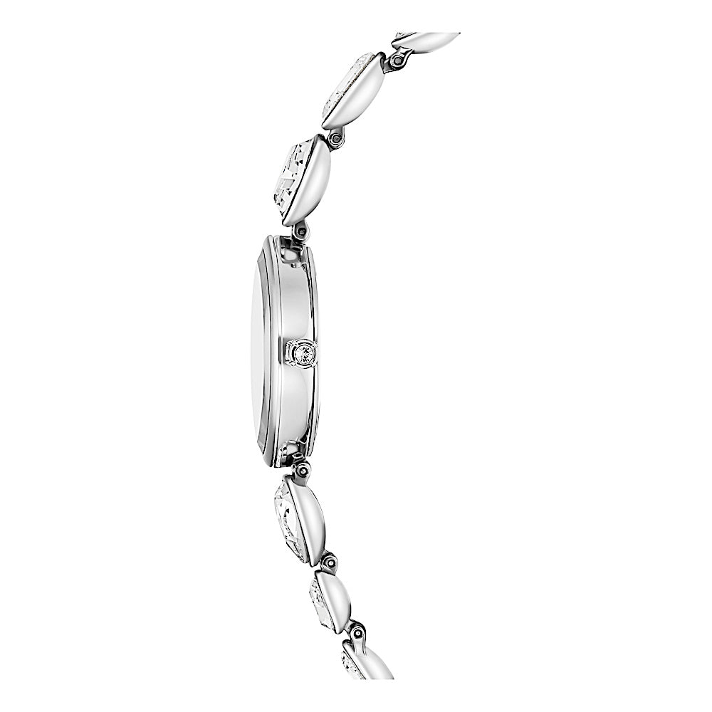 Reloj Gema, Pulsera de cristal, Tono plateado, Acero inoxidable