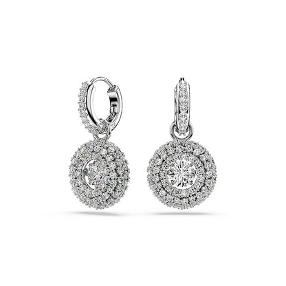 Pendientes Sublima, Talla redonda, Blancos, Baño de rodio