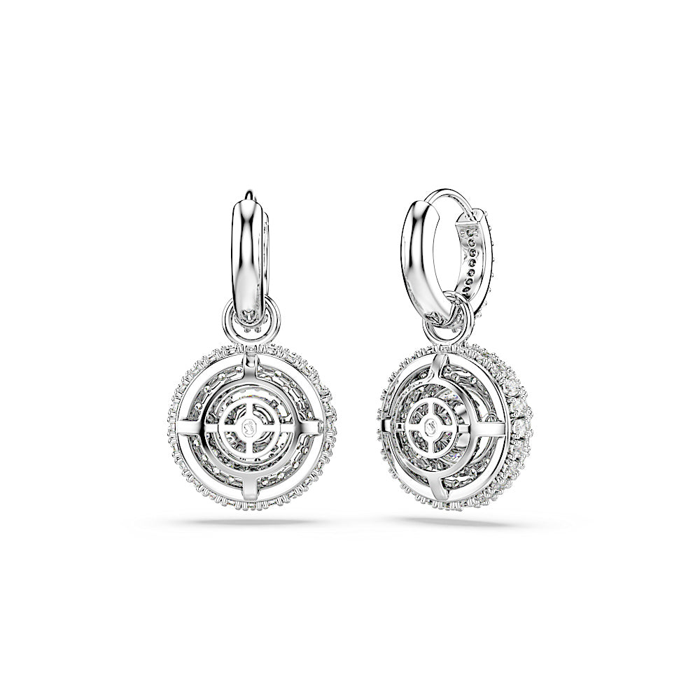 Pendientes Sublima, Talla redonda, Blancos, Baño de rodio