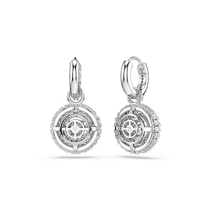 Pendientes Sublima, Talla redonda, Blancos, Baño de rodio