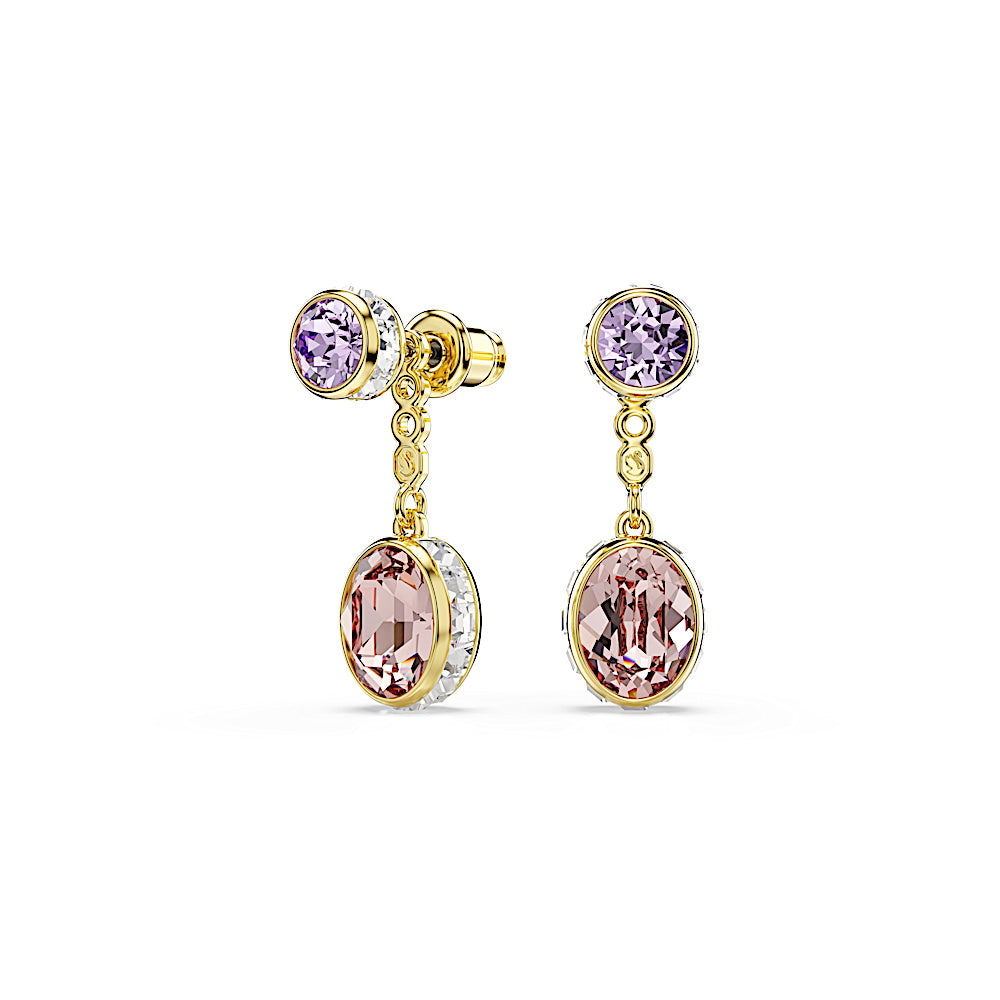 Pendientes Chroma, Tallas mixtas, Multicolores, Baño tono oro