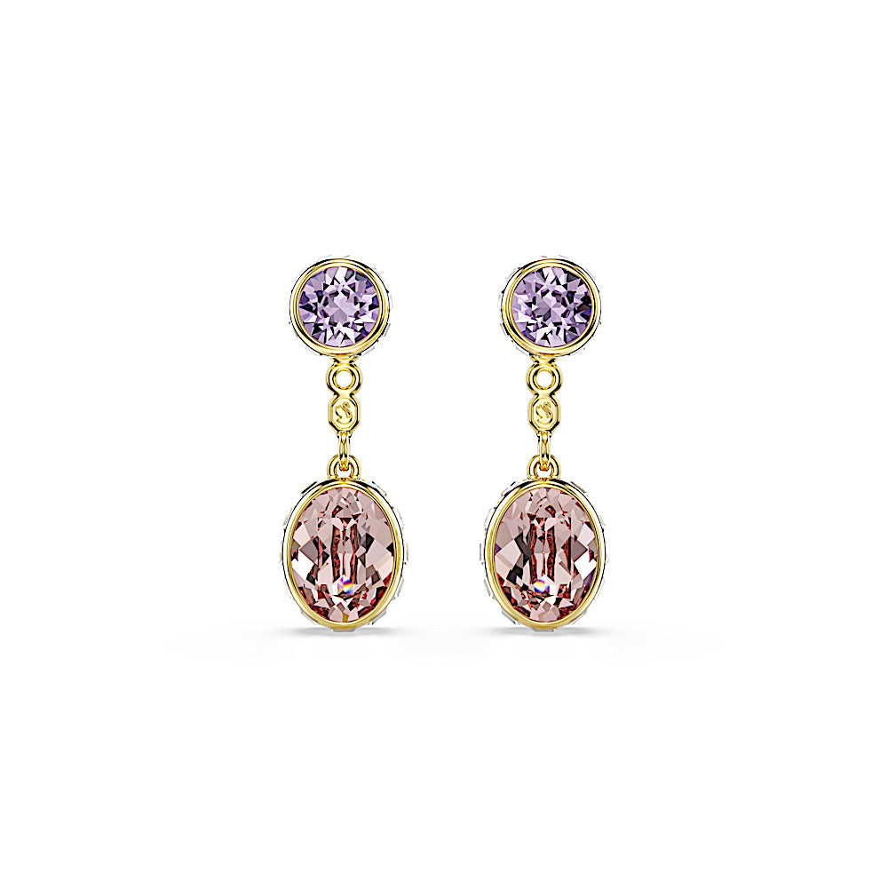 Pendientes Chroma, Tallas mixtas, Multicolores, Baño tono oro