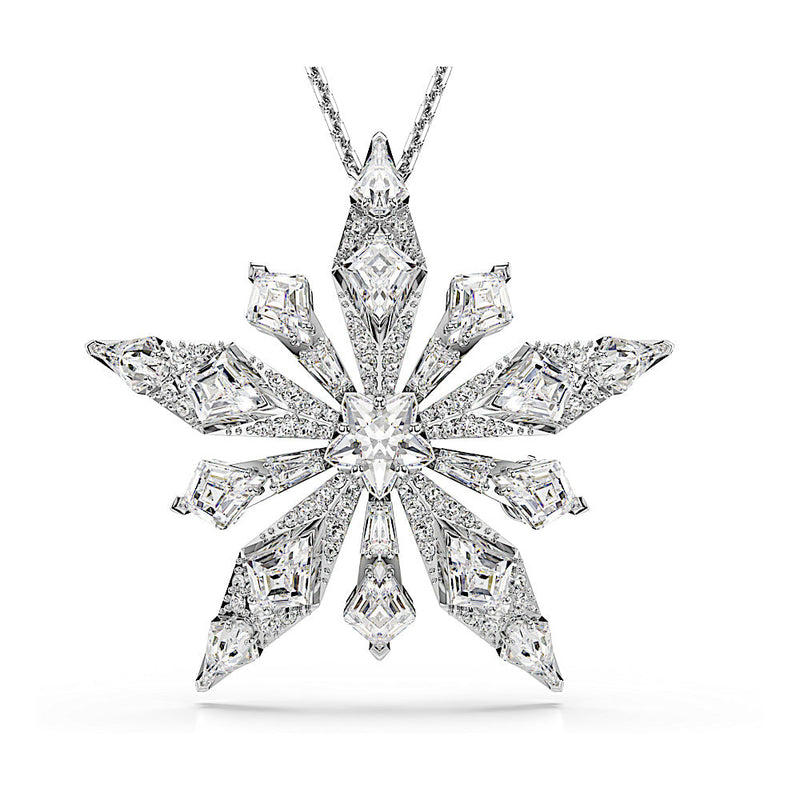 Colgante Idyllia, Estrella, Blanco, Baño de rodio