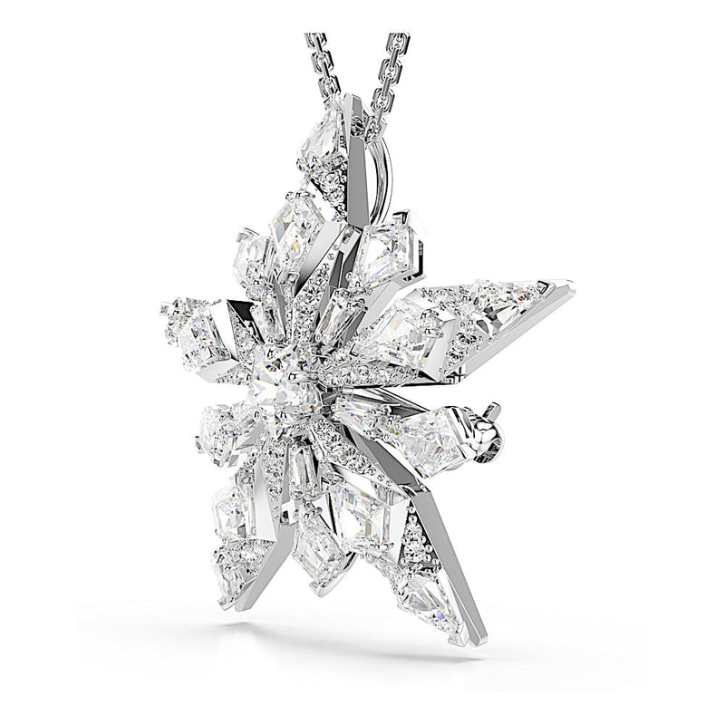 Colgante Idyllia, Estrella, Blanco, Baño de rodio