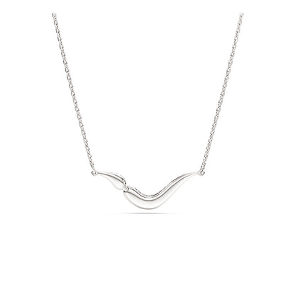 Collar Classica, Talla redonda, Blanco, Plata de ley
