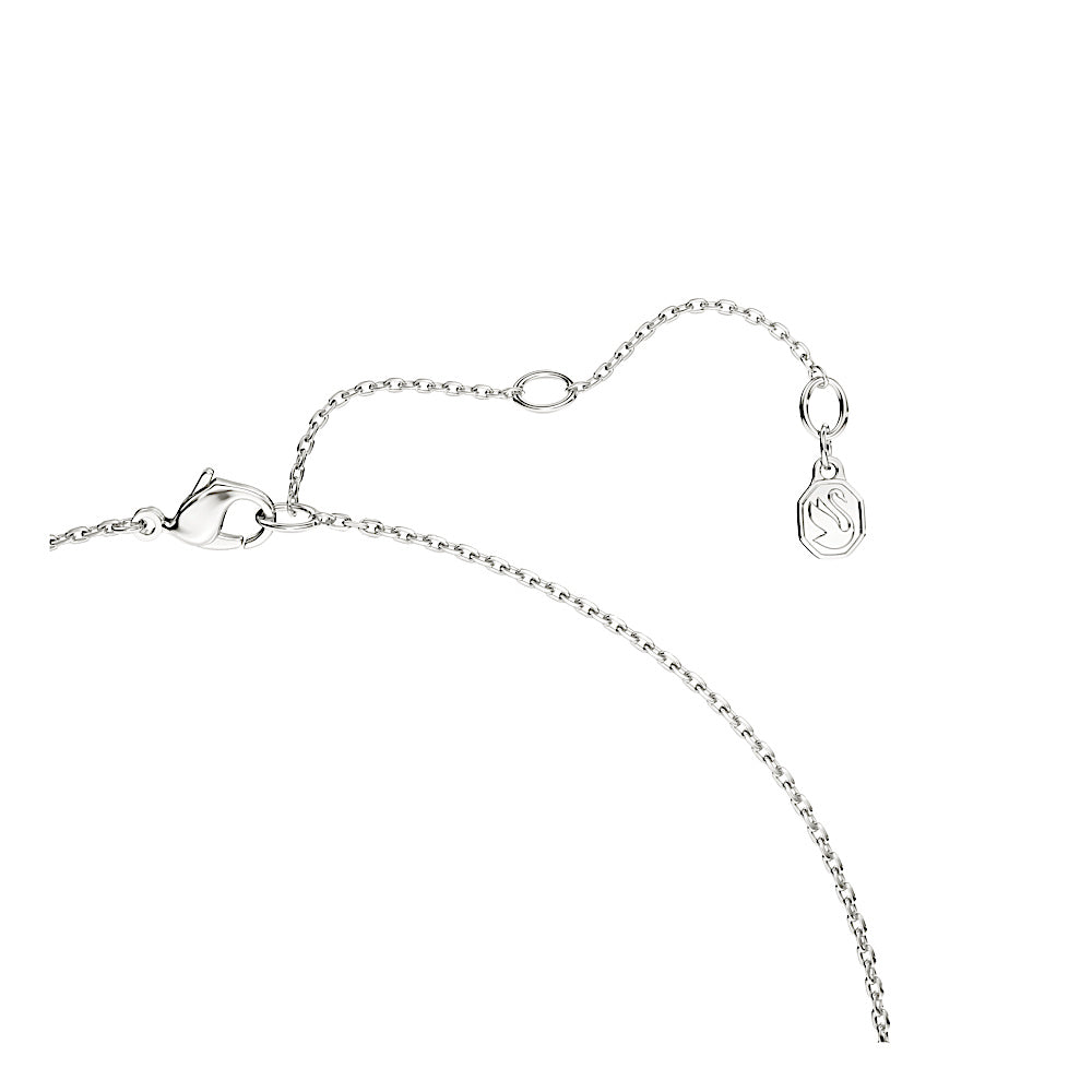 Colgante Classica, Talla redonda, Entrelazado, Blanco, Plata de ley