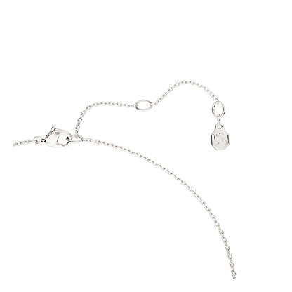 Colgante Classica, Talla redonda, Largo, Blanco, Plata de ley