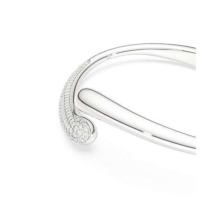 Brazalete Classica, Entrelazado, Talla redonda, Blanco, Plata de ley