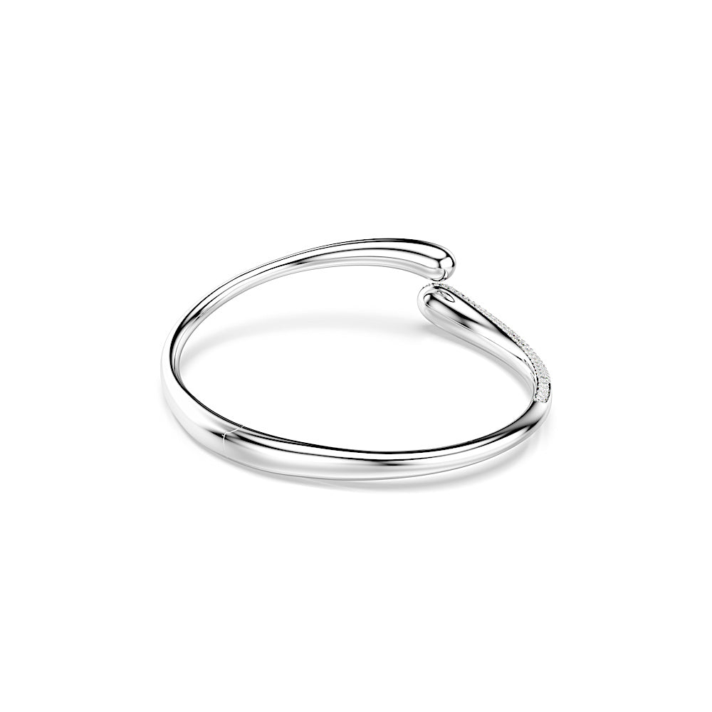 Brazalete Classica, Entrelazado, Talla redonda, Blanco, Plata de ley
