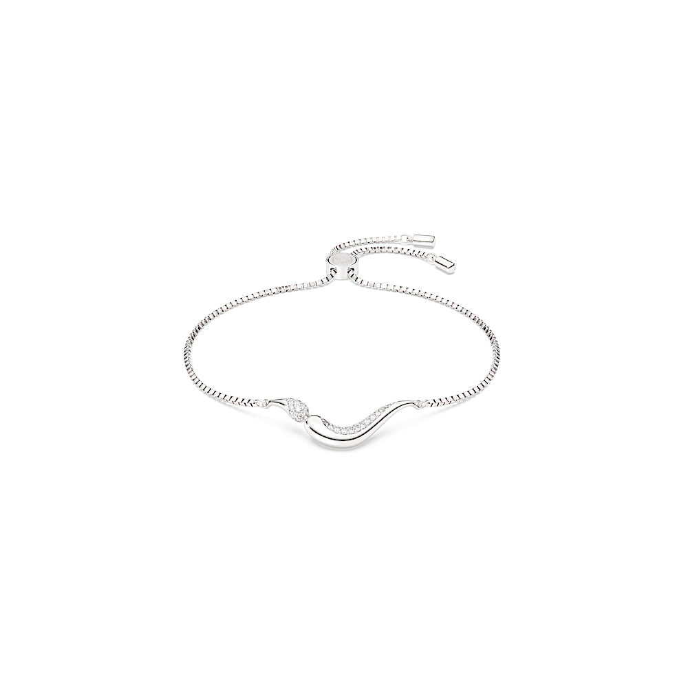 Pulsera Classica, Talla redonda, Blanca, Plata de ley