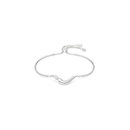 Pulsera Classica, Talla redonda, Blanca, Plata de ley