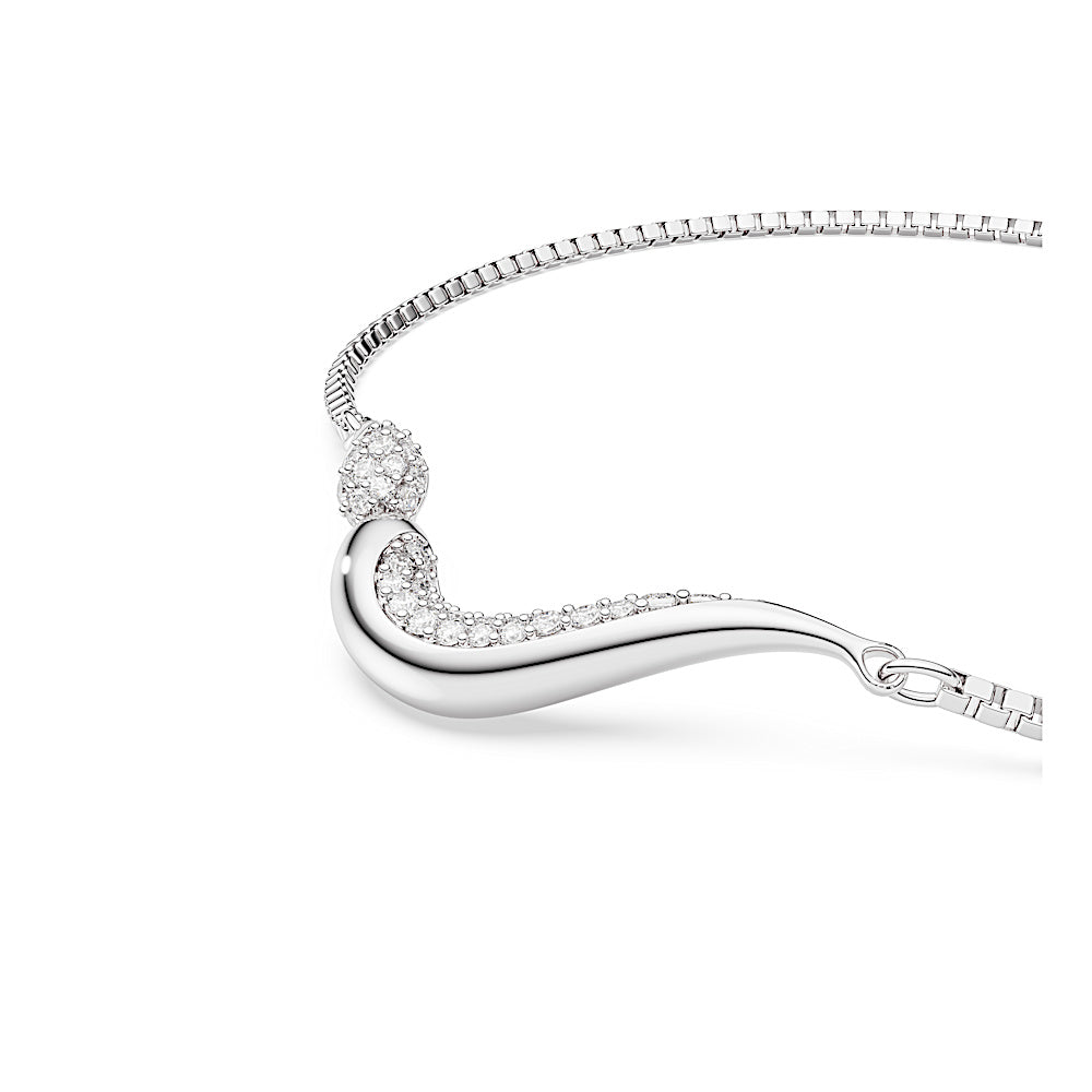 Pulsera Classica, Talla redonda, Blanca, Plata de ley