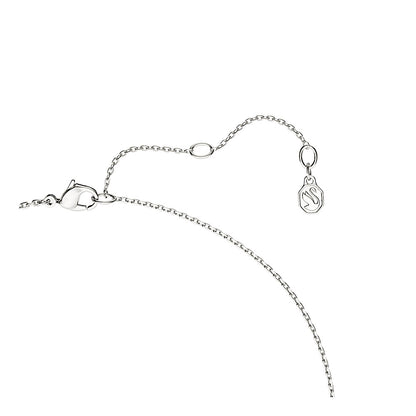 Colgante en Y Classica, Talla redonda, Blanco, Plata de ley