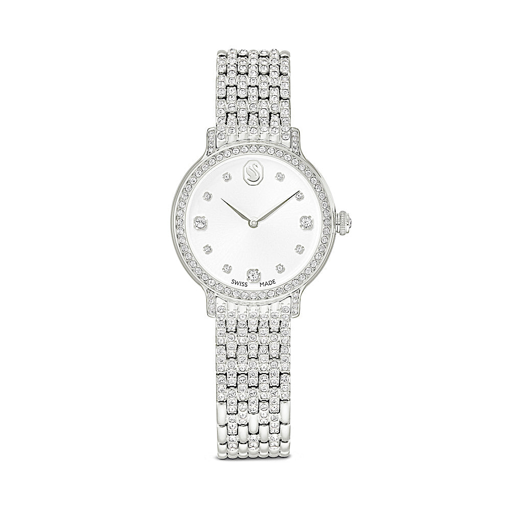Reloj Imber bangle, Fabricado en Suiza, Brazalete de metal, Tono plateado, Acero inoxidable