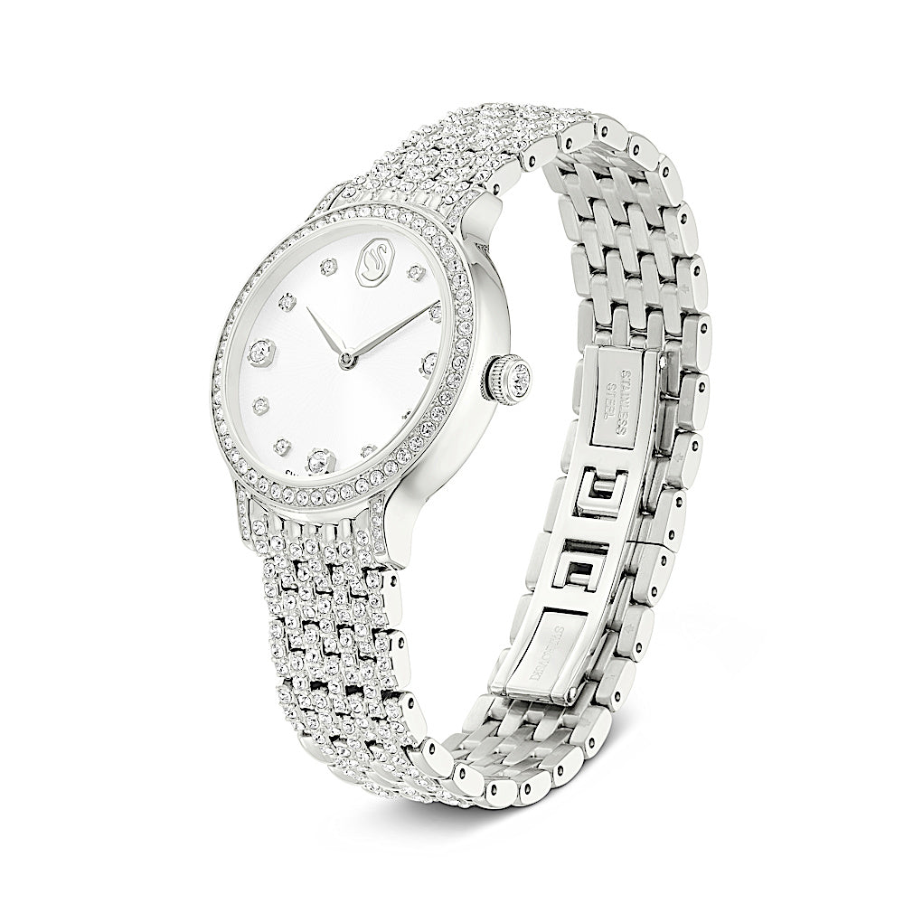 Reloj Imber bangle, Fabricado en Suiza, Brazalete de metal, Tono plateado, Acero inoxidable