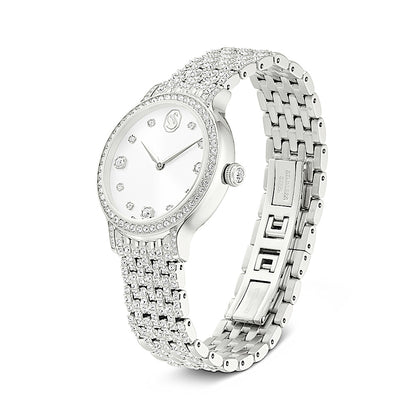 Reloj Imber bangle, Fabricado en Suiza, Brazalete de metal, Tono plateado, Acero inoxidable