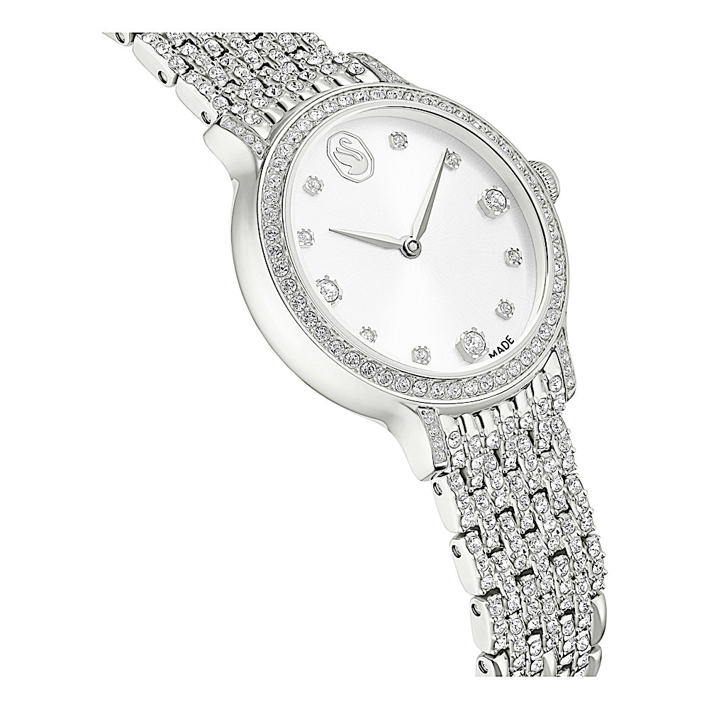 Reloj Imber bangle, Fabricado en Suiza, Brazalete de metal, Tono plateado, Acero inoxidable