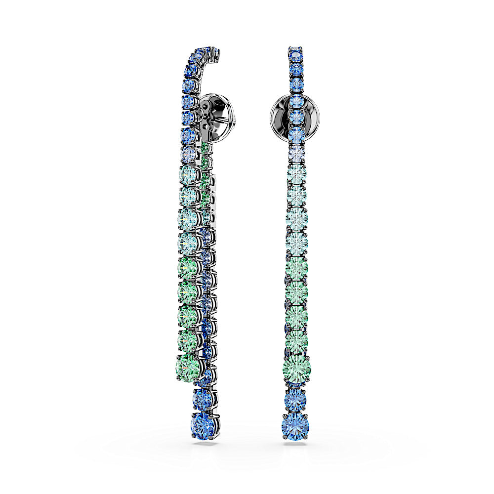 Pendientes Matrix, Degradado de tallas redondas, Multicolores, Baño de rutenio