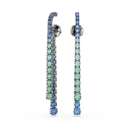 Pendientes Matrix, Degradado de tallas redondas, Multicolores, Baño de rutenio