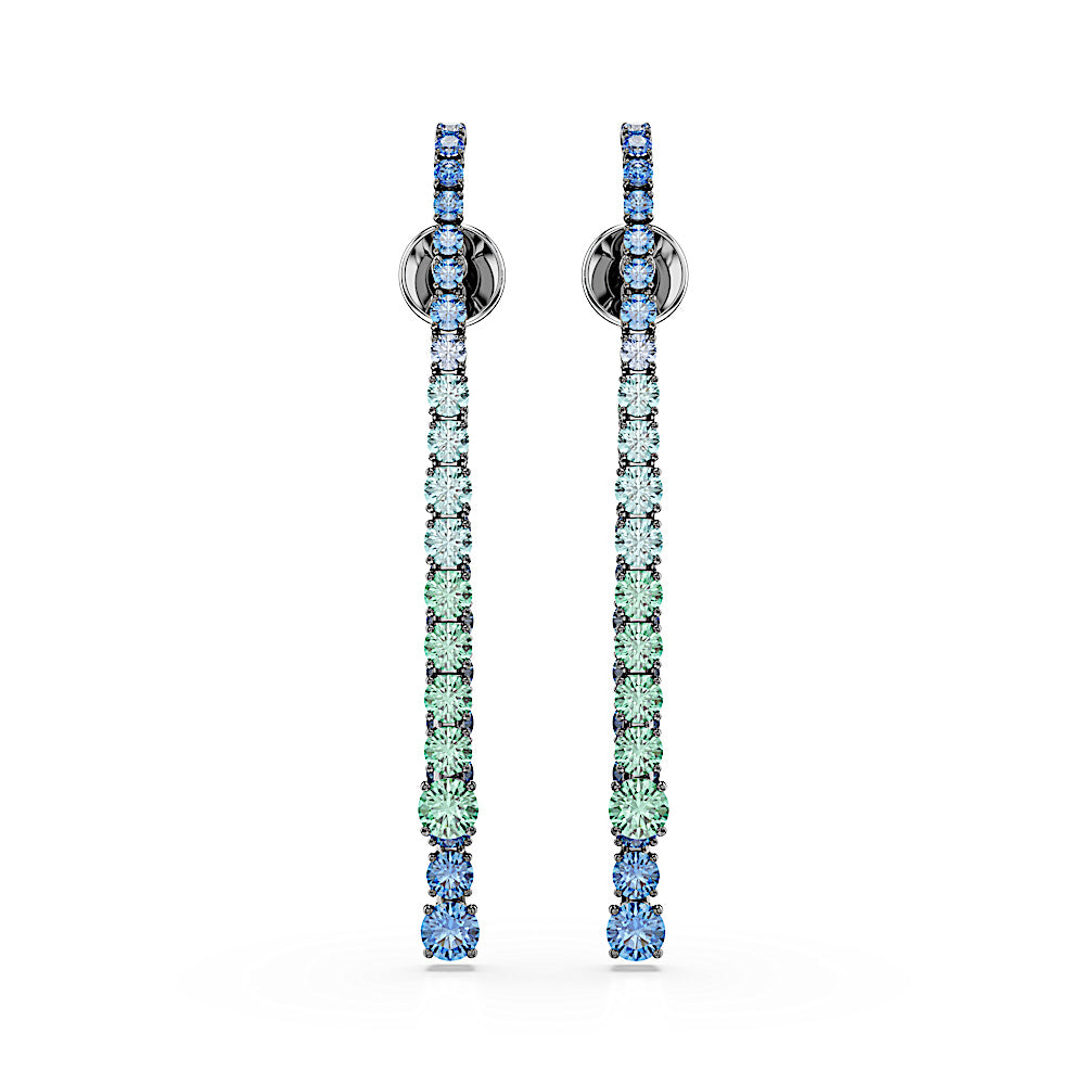 Pendientes Matrix, Degradado de tallas redondas, Multicolores, Baño de rutenio