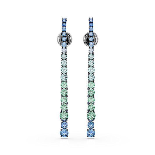 Pendientes Matrix, Degradado de tallas redondas, Multicolores, Baño de rutenio