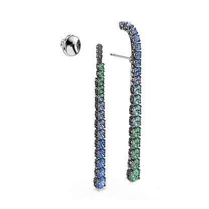 Pendientes Matrix, Degradado de tallas redondas, Multicolores, Baño de rutenio