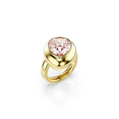 Anillo con motivo Gema, Conjunto (3), Multicolor, Baño tono oro