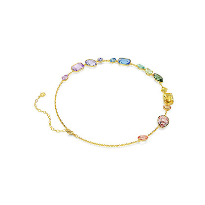 Collar Gema, Tallas mixtas, Multicolor, Baño tono oro