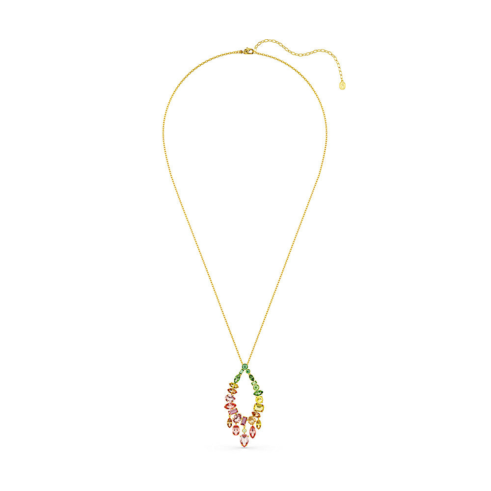 Colgante Gema, Tallas mixtas, Multicolor, Baño tono oro
