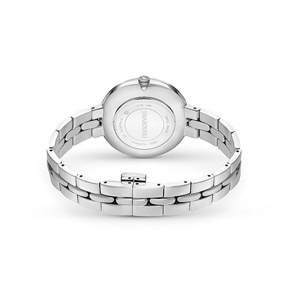 Reloj Cosmopolitan, Fabricado en Suiza, Brazalete de metal, Tono plateado, Acero inoxidable