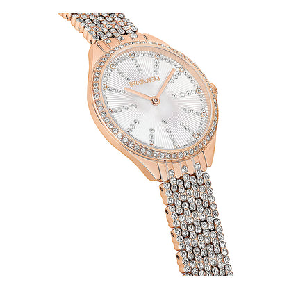 Reloj Attract, Fabricado en Suiza, Brazalete de metal, Tono oro rosa, Acabado tono oro rosa