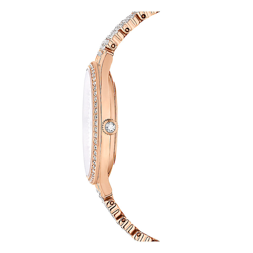 Reloj Attract, Fabricado en Suiza, Brazalete de metal, Tono oro rosa, Acabado tono oro rosa