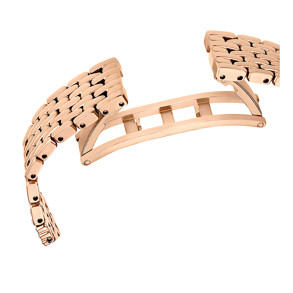 Reloj Attract, Fabricado en Suiza, Brazalete de metal, Tono oro rosa, Acabado tono oro rosa