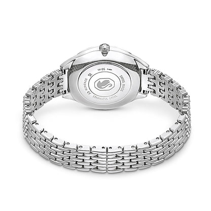Reloj Attract, Fabricado en Suiza, Brazalete de metal, Tono plateado, Acero inoxidable
